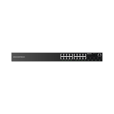 Switch Gigabit PoE+ Administrable / 16 puertos 10/100/1000 Mbps + 4 Puertos SFP Uplink / Hasta 240W / Compatible con GWN Cloud. - Image 2