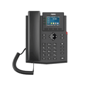 Teléfono IP empresarial para 4 líneas SIP con pantalla LCD de 2.4 pulgadas a color, Opus y conferencia de 3 vías, PoE.