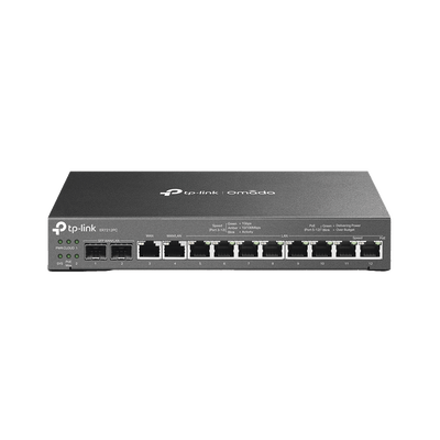 Router Omada VPN / SDN Multi-WAN 1G / Switch con PoE y Controlador  / 2 puerto WAN/LAN SFP 1G / 1 Puerto RJ45 WAN / 1 Puerto WAN/LAN RJ45 / 8 Puertos PoE+ LAN RJ45 /  24,980 Sesiones Concurrentes / Administración por Controlador Omada o Stand-Alone