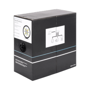 Bobina de cable 305 Metros Cat6, 24 AWG, Climas EXTREMOS, Color negro, sin blindar, para intemperie