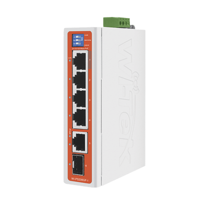 Switch Industrial / 4 Puertos 10/100 Mbps con PoE 802.3af/at / 2 Puertos Uplink Gigabit (1 Rj45 - 1 SFP) / PoE Hasta 250 m - Image 2