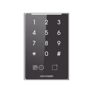 Lector de Tarjetas PROX EM y de Códigos QR / Teclado para Contraseña / Compatible con Controladores DSK2600 Series Hikvision / Comunicación RS485 y WIEGAND