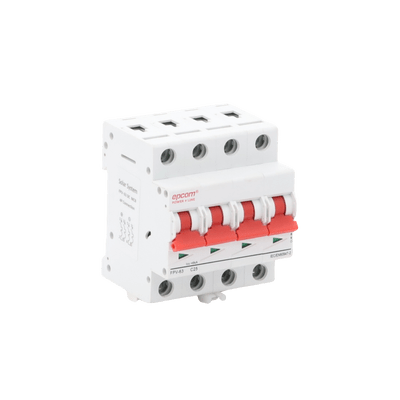 Protección Térmica/ Interruptor 4P, 25A,  Corriente Directa  1000 Vcc para Aplicación Fotovoltaica Montaje Riel DIN - Image 3