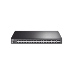 Switch L2+ Omada PoE+ / 48 Puertos PoE+ 10/100/1000 Mbps / 4 Puertos SFP+ 10G / 2 Puertos Consola (RJ45 y microUSB) / Administración Centralizada Omada o Stand-Alone / Multicast IGMP / Calidad de Servicio / Presupuesto PoE 500W / Montaje en Rack