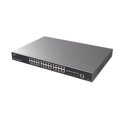 Switch Capa 3 PoE+ Administrable / 24 puertos 10/100/1000 Mbps + 4 Puertos SFP+ de 10 Gigabits / Hasta 360W / Compatible con GWN Cloud. - Image 2