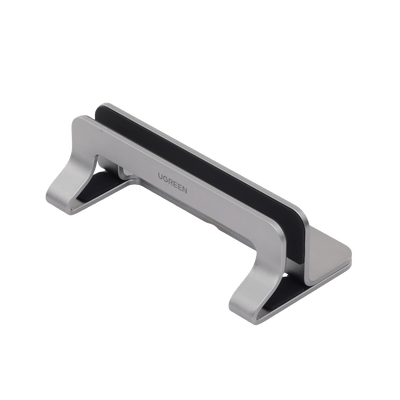 Soporte Vertical para Laptop / Adecuado para escritorio / Anchura Ajustable (12-26mm) / Amplia compatibilidad / Anti-Arañazos / Anti-Deslizante /Ajustable Mediante Tornillos / Color Plata / Aluminio + Silicona - Image 7