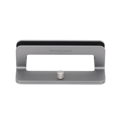 Soporte Vertical para Laptop / Adecuado para escritorio / Anchura Ajustable (12-26mm) / Amplia compatibilidad / Anti-Arañazos / Anti-Deslizante /Ajustable Mediante Tornillos / Color Plata / Aluminio + Silicona - Image 6