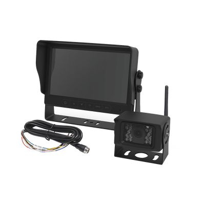 Sistema Profesional Inalámbrico de Cámara de Reversa y Monitor para Vehículos de Trabajo y Montacargas