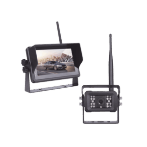 Sistema Profesional Inalámbrico de Cámara de Reversa Infrarroja y Monitor Touch de 7" para Vehículos de Trabajo y Montacargas