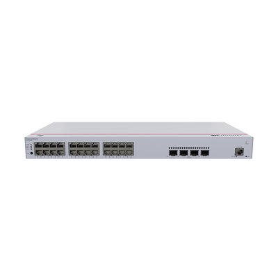 Switch de Distribución/Core Gigabit Administrable PoE Capa 3 / 24 puertos 10/100/1000 Mbps (PoE) / 4 Puertos 10GE SFP+ Uplink / ERPS / Rutas Estáticas / iStack / PoE Perpetuo / 400W / Administración Nube Gratis