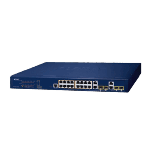 Switch Administrable PoE  Capa 2 de 16 Puertos 10/100/1000 Mbps 802.3af/at, 4 Puertos SFP Gigabit, Hasta 240 W