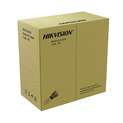 Bobina de Cable UTP 305 Mts / Cat 6 (24 AWG) / Color Negro / Uso en Exterior / 100% Cobre / Aplicaciones de CCTV y Redes de Datos