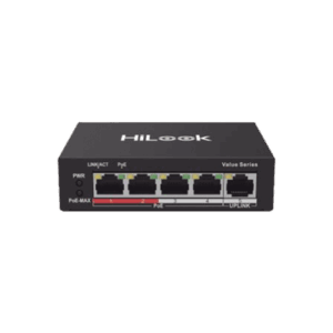 Switch PoE+ / 4 Puertos 10/100 Mbps PoE+ (af / at) / 1 Puerto 10/100 Mbps Uplink / Modo Extendido hasta 250 Metros / 35 Watts