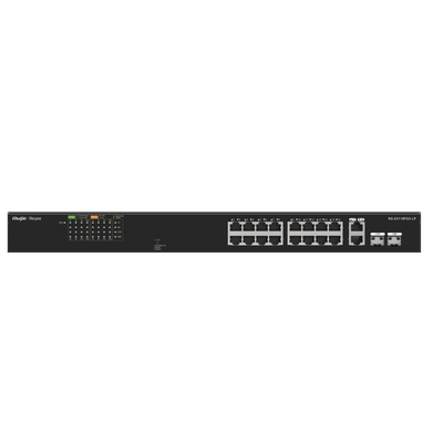 Switch PoE+ 120 Watts, No Administrable Ideal para CCTV, 16 Puertos 10/100, 2 Uplinks Gigabit y 2 SFP, Carcasa Metálica - Image 3