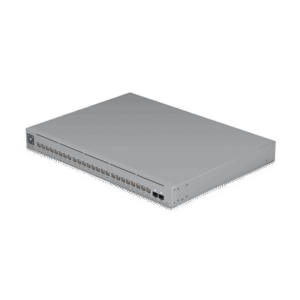 UniFi Switch Pro Max 24 POE, 24 puertos (8 puertos POE++ 2.5 GbE y 16 puertos GbE POE+), 2 puertos SFP+ 10G, 400W, pantalla táctil