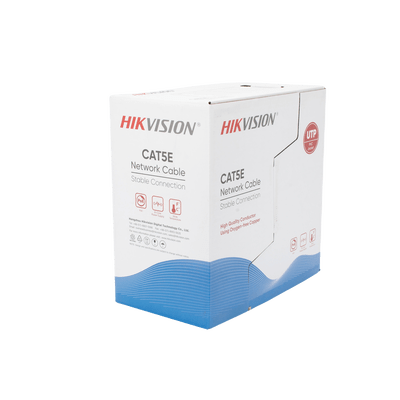 Bobina de Cable UTP 305 Metros / Cat5E (24 AWG) / Color Azul / PVC (CM) / Uso en Interior / 100% Cobre / Aplicaciones de CCTV y Redes de Datos