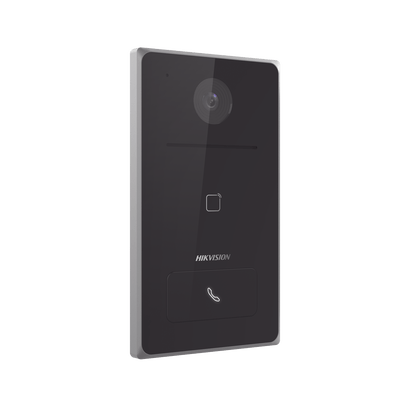 Frente de Calle IP 2 Megapixel Standalone / PoE Estandar / IP65  / Apertura desde Hik-connect / Soporta 1 Departamento / Soporta Tarjetas Mifare / 1 Salida Relay