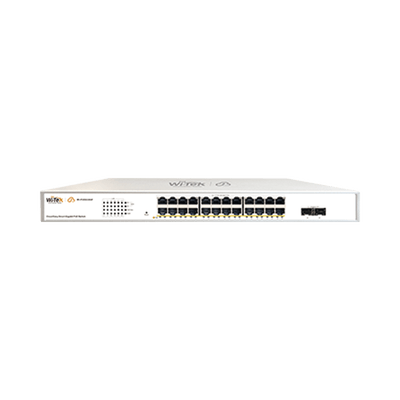 Switch Administrable PoE  / 24 puertos PoE af/at Gigabit /  2 x SFP Gigabit / Administración Cloud Gratuita / Presupuesto 370 W