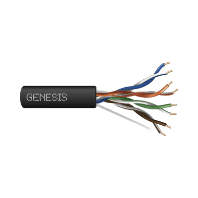 Bobina de Cable de 305 Metros UTP Cat6 RISER / Color Negro / UL, CMR SPNLS, Probado a 350 Mhz / Para Aplicaciones de CCTV, Redes de Datos, IP megapixel, Control RS485