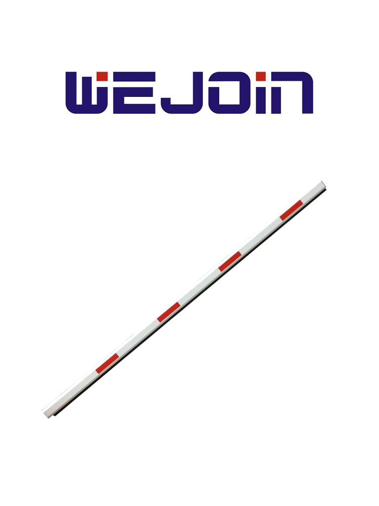 WEJOIN WJSSBM3 – Brazo Recto Octagonal de 3 metros / Franjas Reflejantes / Con Caucho Inferior / Sistema de Brazo Oscilante