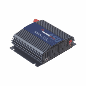 Inversor de Corriente Onda Modificada (CD-CA). Potencia Nominal 450 W, Ent:12Vcc, Sal: 115Vca 60 Hz.