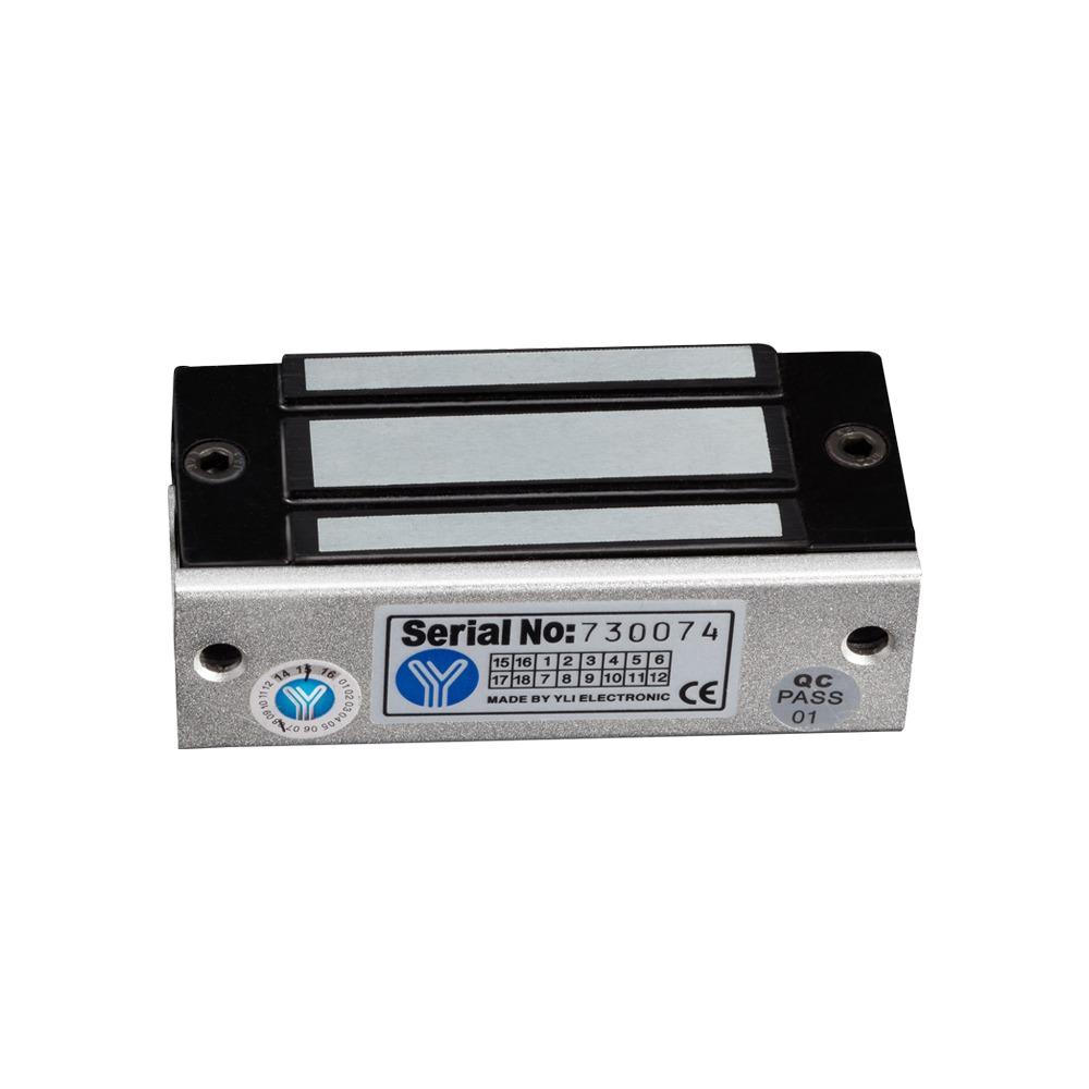 YLI YM60 - Cerradura Magnética para Control de Acceso / Fuerza de Sujeción 60 Kg o 120 Lb / 12 VDC / Para puertas de madera, vidrio y metálicas / Uso interior / Compatible con Soporte MBK70Z - Image 3