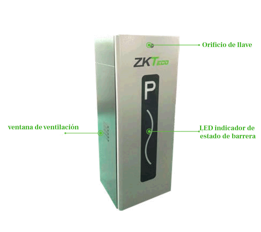ZKTECO CMP200 - Barrera Vehicular Izquierda / Brazo Telescópico de 2.6 hasta 4.5 metros / 3 Seg. / Dirección Ajustable (a Derecha) / Gabinete con Luz Led Indicador de estado / Sistema Inteligente anti-impacto/ Incluye 2 controles remotos #HD8 - Image 2