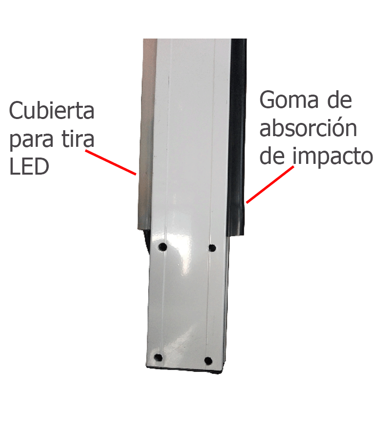 WEJOIN WJLBM3L - Brazo recto izquierda LED tipo rectangular de 3 metros / Compatible con barrera  LED izquierda - Image 2