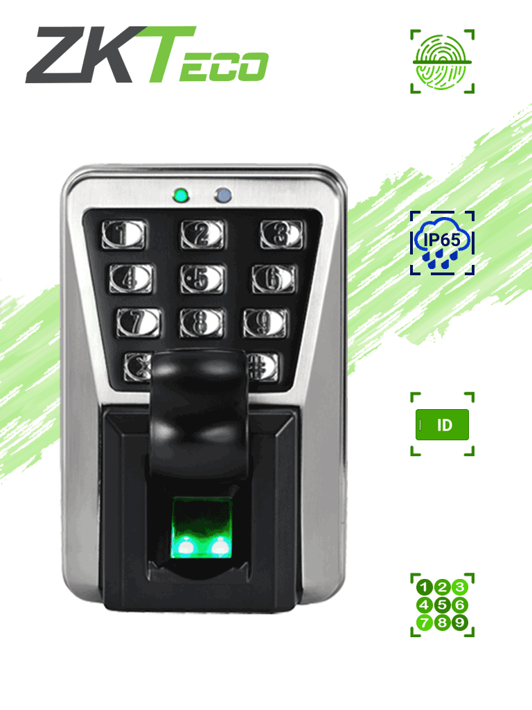 ZKTECO MA500 - Control de Acceso Profesional / 3,000 Huellas / 30,000 Tarjetas  RFID / Conexión TCPIP / IP65
