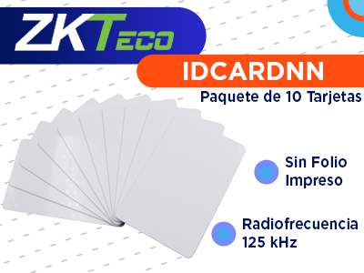ZKTECO IDCARDNN - Paquete de 10 Tarjetas ID con Frecuencia de 125 kHz, 1 mm de Grosor, Sin Folio Impreso - Image 4