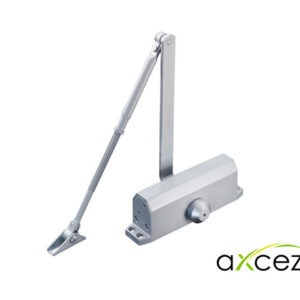 BRAZO CERRADOR DE PUERTAS AX-DOORC80  MARCA AXCEZE PUEDE CERRAR UNA  PUERTA DE HASTA 80 KG  INSTALACIÓN EN INTERIORES FÁCIL INSTALACIÓN