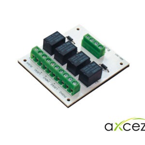PLACA DE RELEVADORES PARA ESCLUSAMIENTO AX-INTERLOCK32  PERMITE CONECTAR UN PAR DE PUERTAS EN ESCLUSA ACEPTA PULSOS SECOS PARA GENERAR LA APERTURA COMPATIBLE CON TODOS LOS ELECTROIMANES Y CONTROLES DE ACCESO ESTA PLACA ES UN SISTEMA FAIL-SAFE  **NECESITA  SENSORES MAGNÉTICOS CABLEADOS.