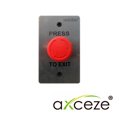 BOTON DE PARO O EMERGENCIA AXCEZE  AX-L60 COLOR ROJO BOTON PUSH CON ENCLAVE FORMA HONGO    PARA USO RUDO     CUENTA CON LOS ESTADOS N.O. Y   N.C.  MEDIDAS 115 X 70 X 40 MM