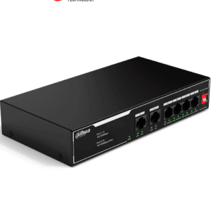 DAHUA  DH-SF1006LP - Switch PoE de 6 Puertos Fast Ethernet/ 4 Puertos PoE 10/100/ 36 Watts Totales/ 2 Puertos Uplink RJ45 10/100/ PoE Watchdog/ Soporta hasta 250mts sobre UTP CAT 6/ Protección Contra Descargas/