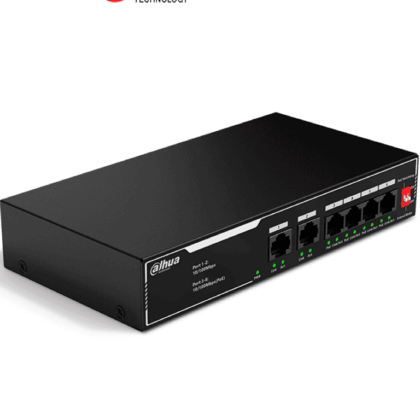 Switch PoE de 6 Puertos Fast Ethernet DH-SF1006LP DAHUA