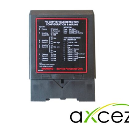 DETECTOR DE MASA AXCEZE AX-LOOP24 SENSOR DE DOBLE CANAL, CUENTA CON 2 SALIDAS DE RELEVADOR N.O. ALIMENTACIÓN 110VCA COMPATIBLE CON LA MAYORÍA DE LAS BARRERAS DEL MERCADO ***NECESITA LOOP