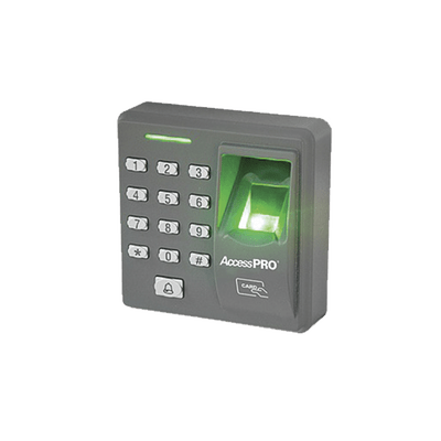 Lector de huella y proximidad con teclado autónomo, 500 huellas/500 tarjetas/8 passwords