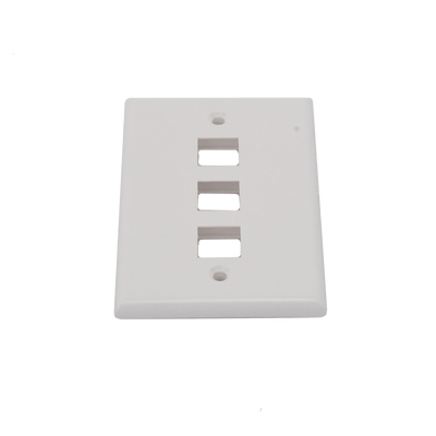Placa de pared de 3 puertos, Keystone, Color Blanco - Image 4
