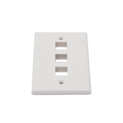Placa de pared de 3 puertos, Keystone, Color Blanco - Image 2