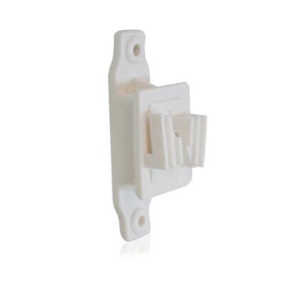 AISLADOR DE PASO PARA POSTE  DE 1/2 O 3/4 COLOR BLANCO PARA CERCAS ELECTRIFICADAS. ALT-AIS2 VENTA POR PIEZA