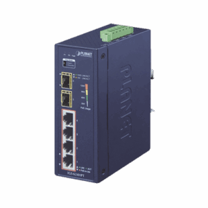 Switch PoE Industrial No Administrable de 4 Puertos PoE 10/100/1000T 802.3at, 2 Puertos SFP 10/1000X