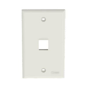 Placa de Pared Vertical, Salida Para 1 Puerto Keystone, Color Blanco Mate