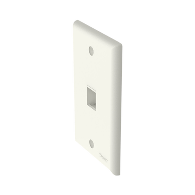 Placa de Pared Vertical, Salida Para 1 Puerto Keystone, Color Blanco Mate - Image 2