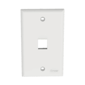 Placa de Pared Vertical, Salida Para 1 Puerto Keystone, Color Blanco