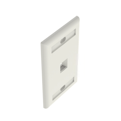 Placa de Pared Vertical, Salida Para 1 Puerto Keystone, Con Espacios Para Etiquetas, Color Blanco - Image 2