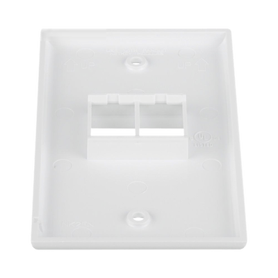 Placa de Pared Vertical, Salida Para 2 Puertos Keystone, Color Blanco - Image 4