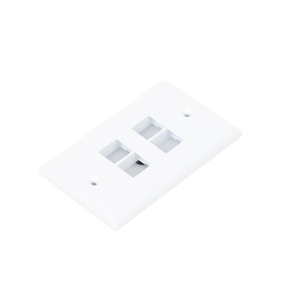 Placa de Pared Vertical, Salida Para 4 Puertos Keystone, Color Blanco - Image 7