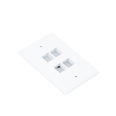 Placa de Pared Vertical, Salida Para 4 Puertos Keystone, Color Blanco - Image 8