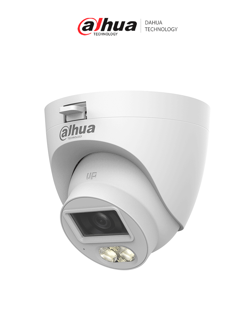 DAHUA DH-HAC-HDW1500CLQN-IL-A-S3-DIP - Camara Domo de 5 Megapixeles/ Iluminación Dual Inteligente + FullColor/ Lente de 2.8 mm/ 106 Grados de Apertura/ 30 Metros de IR y Luz Visible/ Micrófono Integrado/ IP67/ Soporta: CVI/CVBS/AHD/TVI/