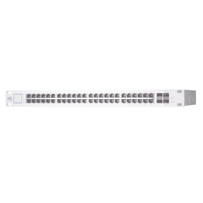 UniFi Switch PoE+/ Pasivo 24V, Administrable de 48 puertos 10/100/1000 Mbps, 2 puertos SFP Gigabit , 2 puertos SFP+ 10 G, 500W